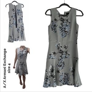 Armani Exchange Sleeveless Floral Print Gray Dress US4 ($170)